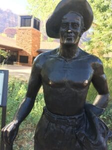 Statue in Zion National Park